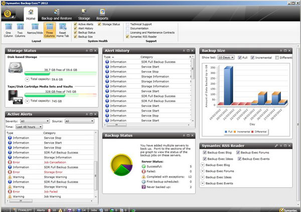 symantec view backup exec